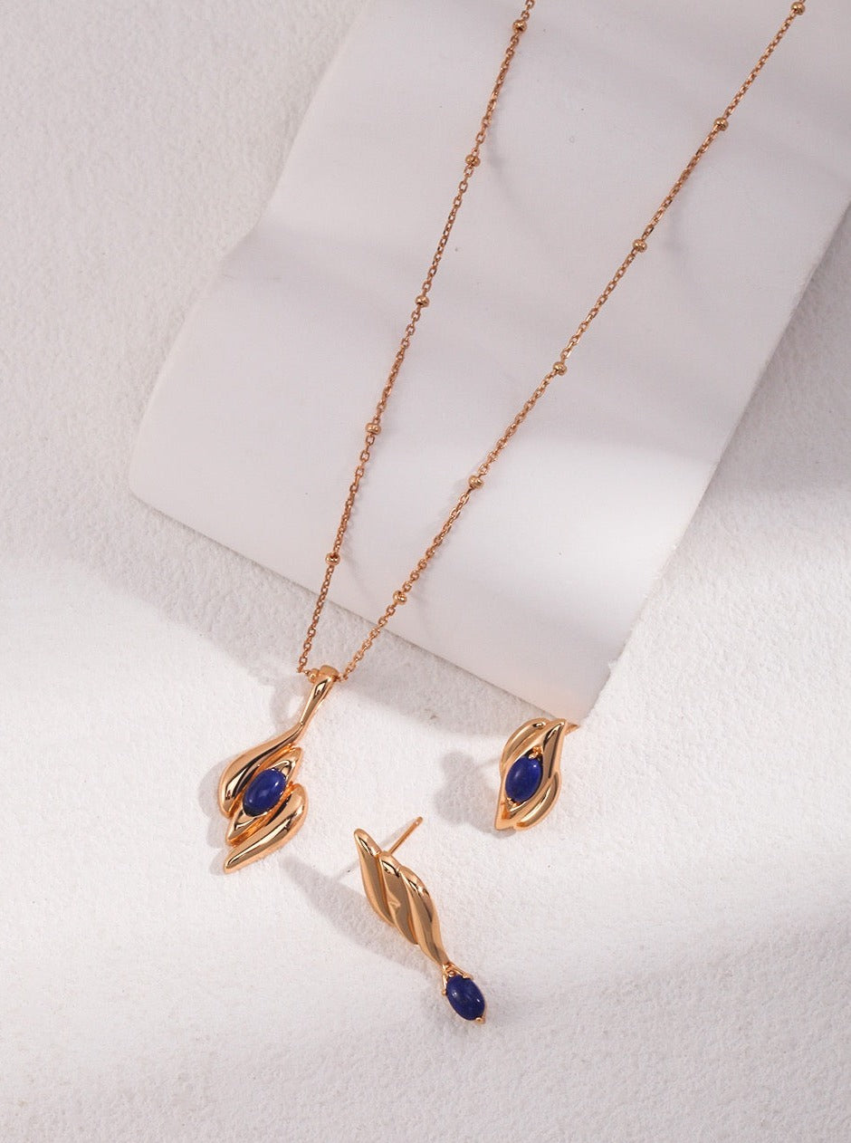 Sky Wing Gemstone Pendant Necklace
