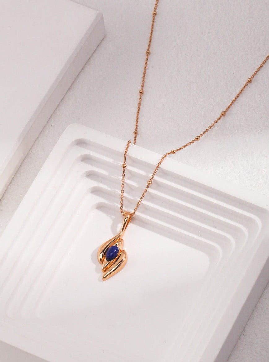 Sky Wing Gemstone Pendant Necklace