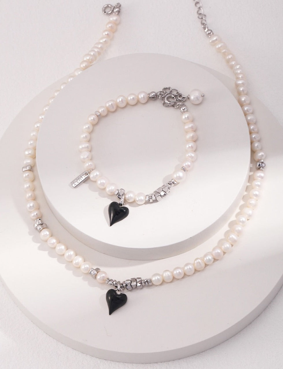 Drip Glaze Heartbeat Pendant Necklace