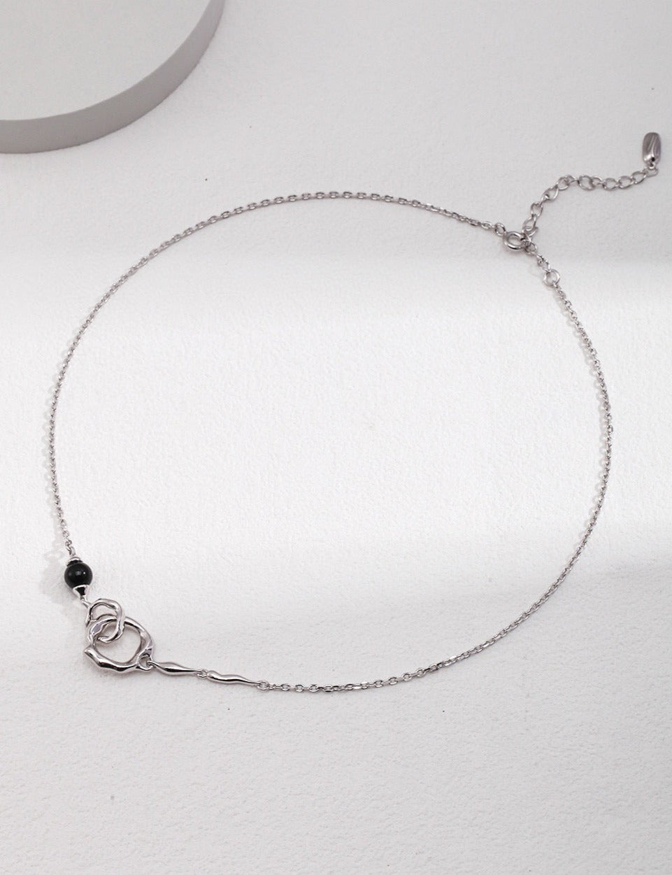 Molten Double Circle Pendant Necklace