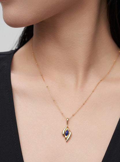 Sky Wing Gemstone Pendant Necklace