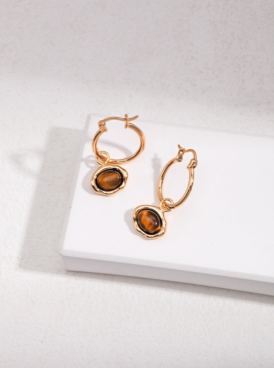 Triple-win Tiger's Eye 3 in 1 Jacket Earrings