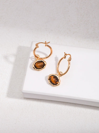 Triple-win Tiger's Eye 3 in 1 Jacket Earrings