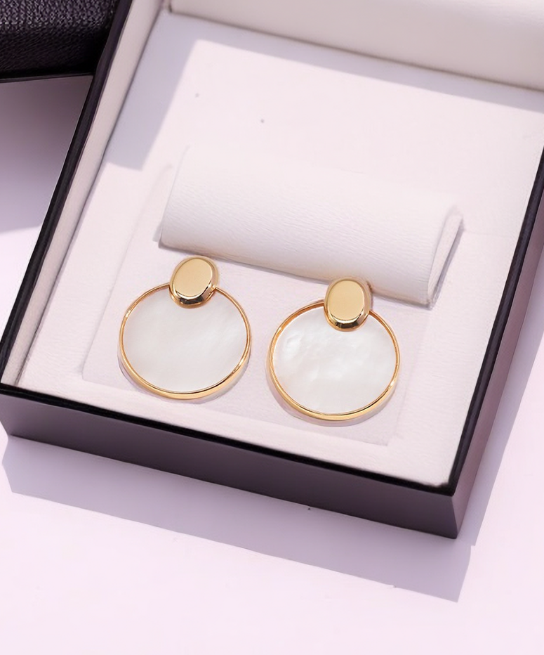 Elegant Versatile 2in1 Shell Jacket Earrings