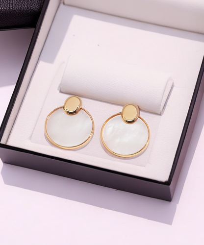 Elegant Versatile 2in1 Shell Jacket Earrings