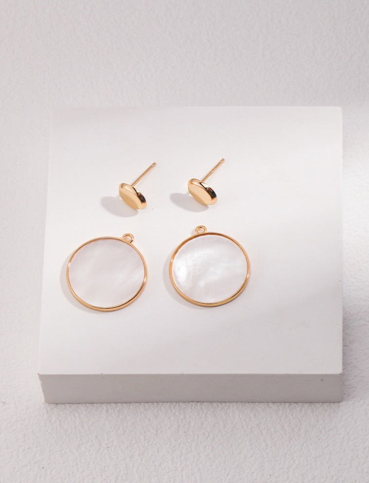Elegant Versatile 2in1 Shell Jacket Earrings