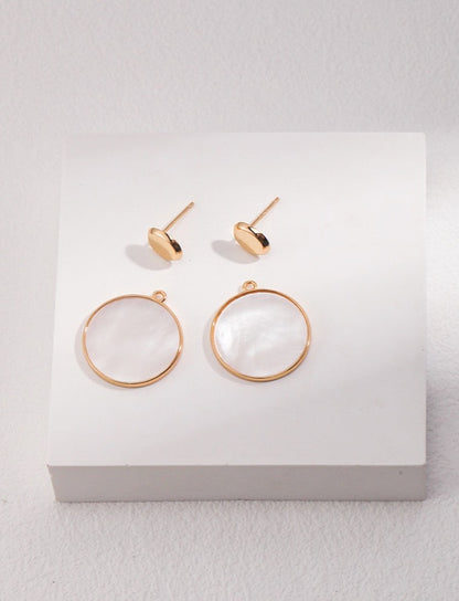 Elegant Versatile 2in1 Shell Jacket Earrings