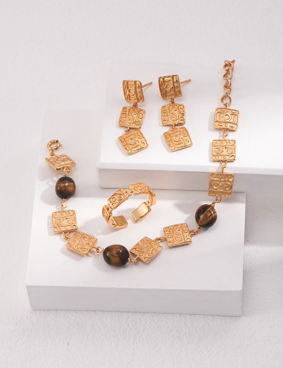 Courage Booster Tiger's Eye Charm Bracelet