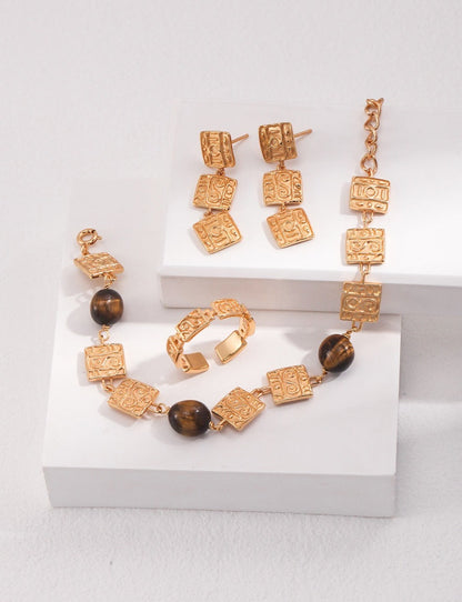 Courage Booster Tiger's Eye Charm Bracelet