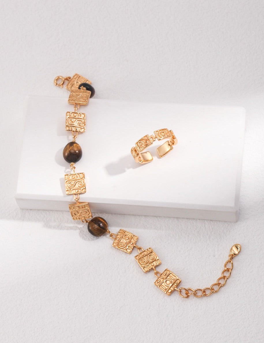 Courage Booster Tiger's Eye Charm Bracelet