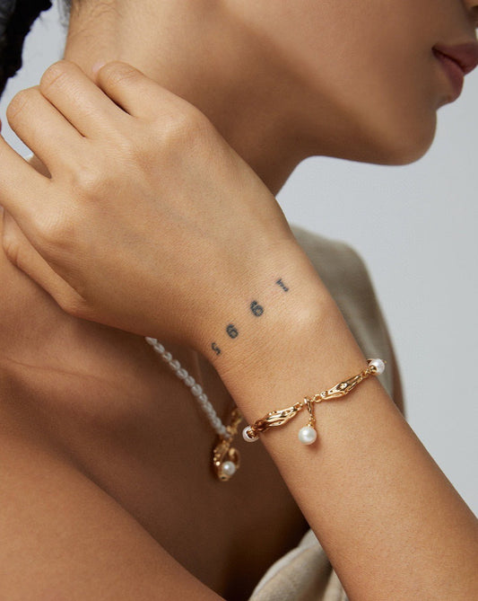 Pearl Charm Bracelet
