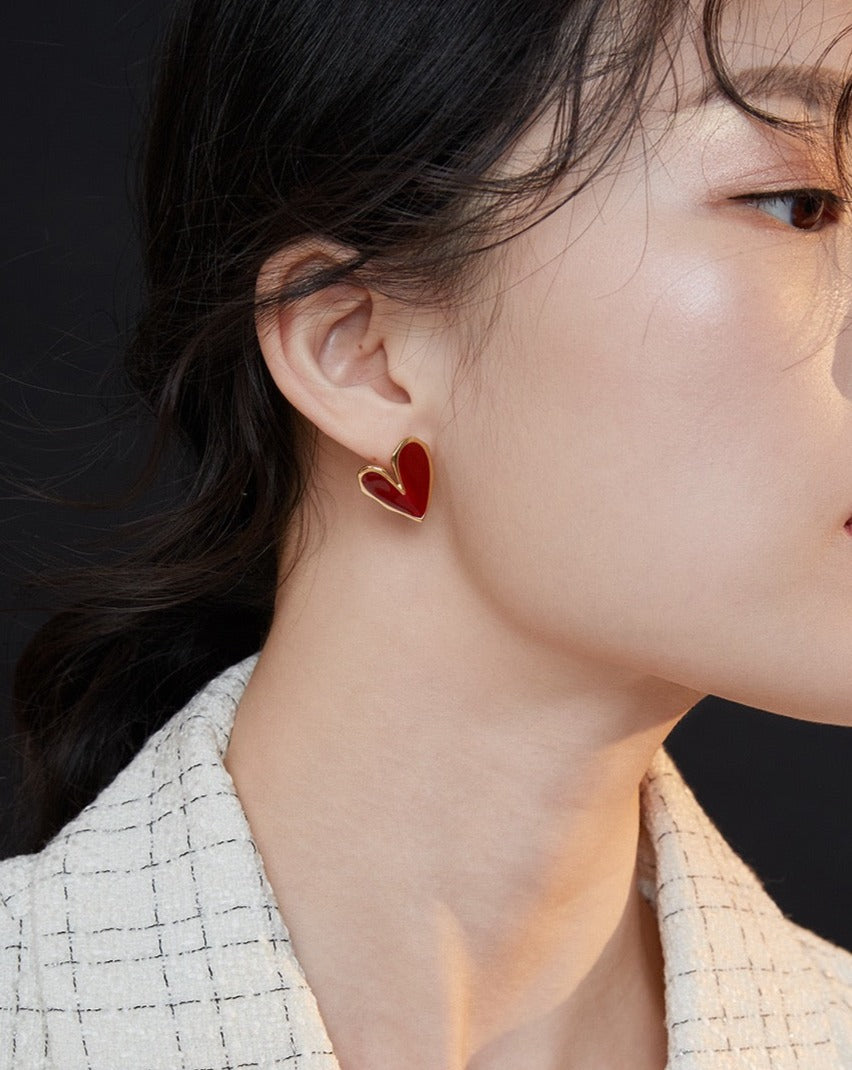 Heart Stud Earrings