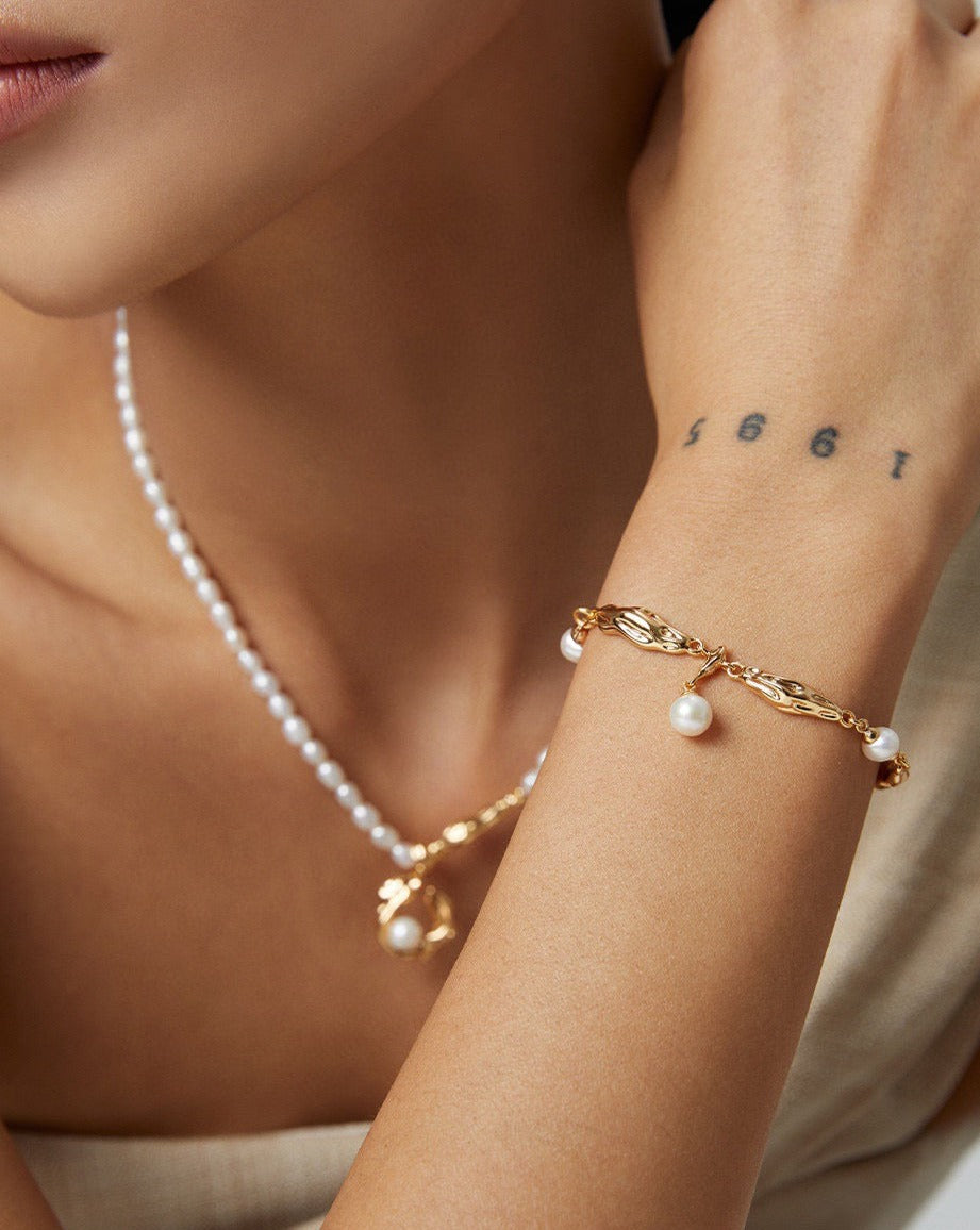 Pearl Charm Bracelet