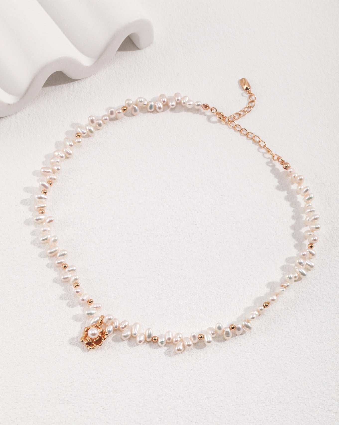 Pearl Camellia Pendant Necklace
