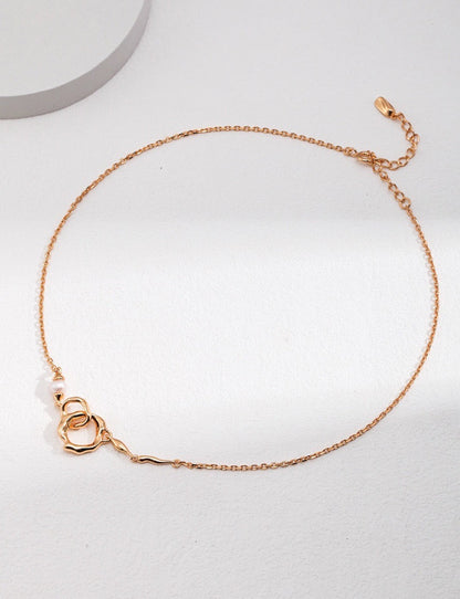 Molten Double Circle Pendant Necklace