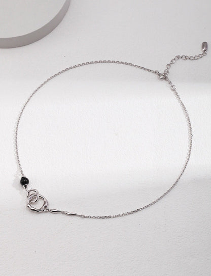 Molten Double Circle Pendant Necklace