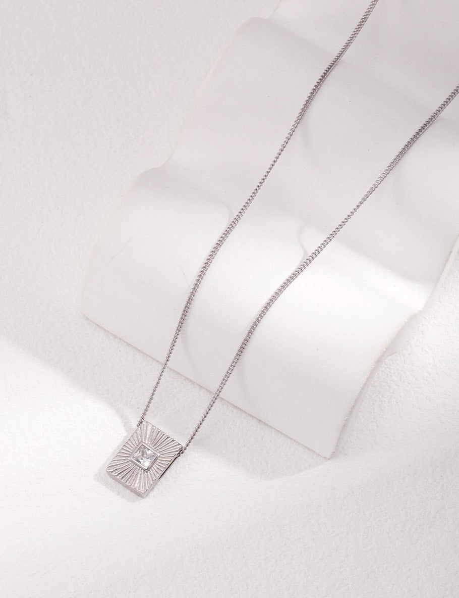 Stylish Square Pendant Necklace