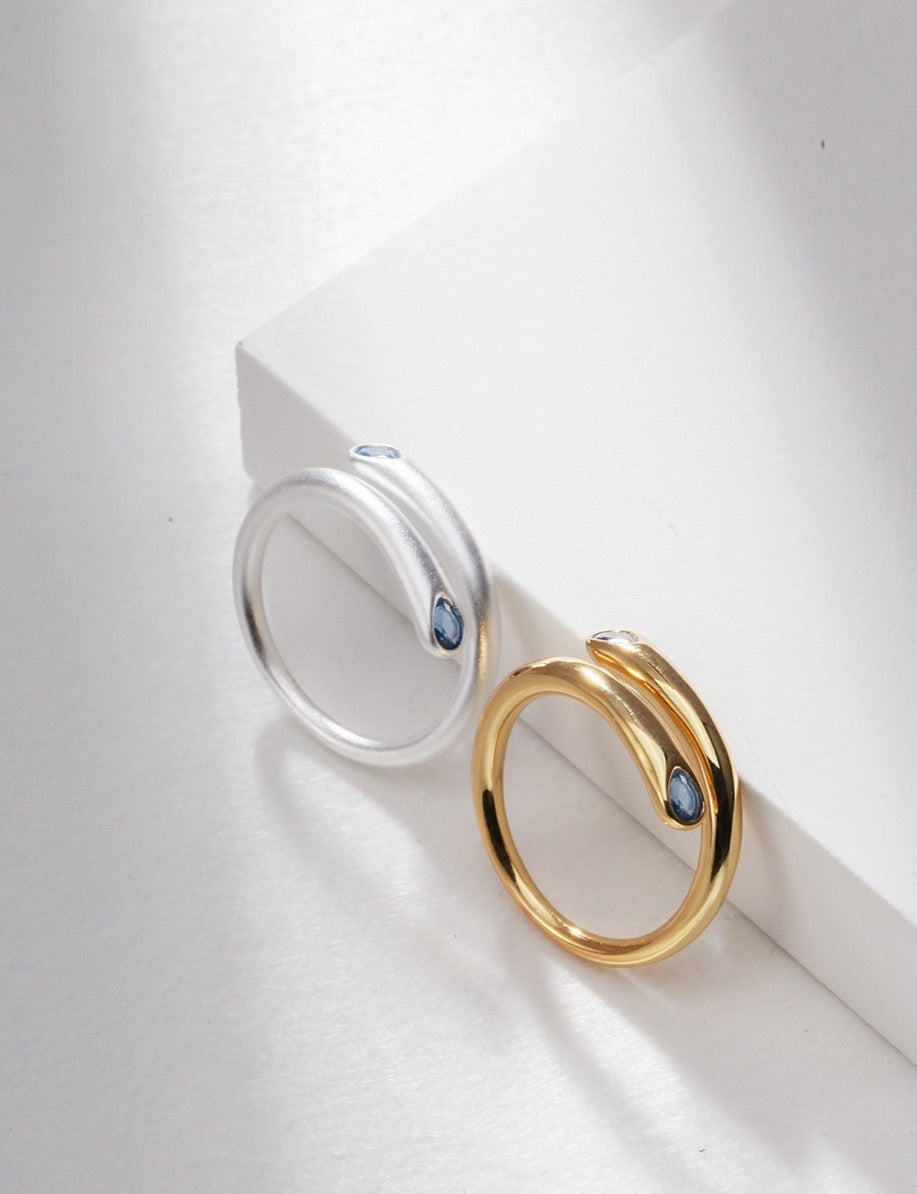 Little Blue Stars Minimalist Ring