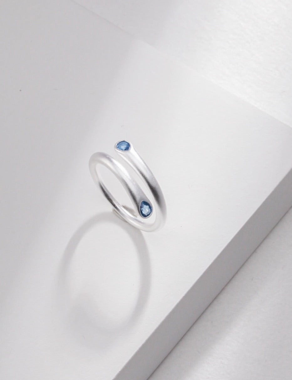 Little Blue Stars Minimalist Ring