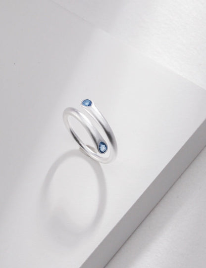 Little Blue Stars Minimalist Ring